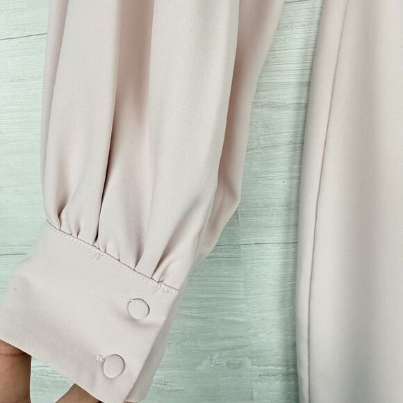 Rachel Parcell Womens S Madison Ave Sheath Dress Puff Sleeves Fitted Pastel Pink - Picture 8 of 16